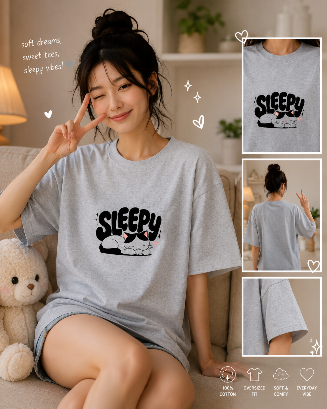 Sleepy Unisex Basic T-Shirt