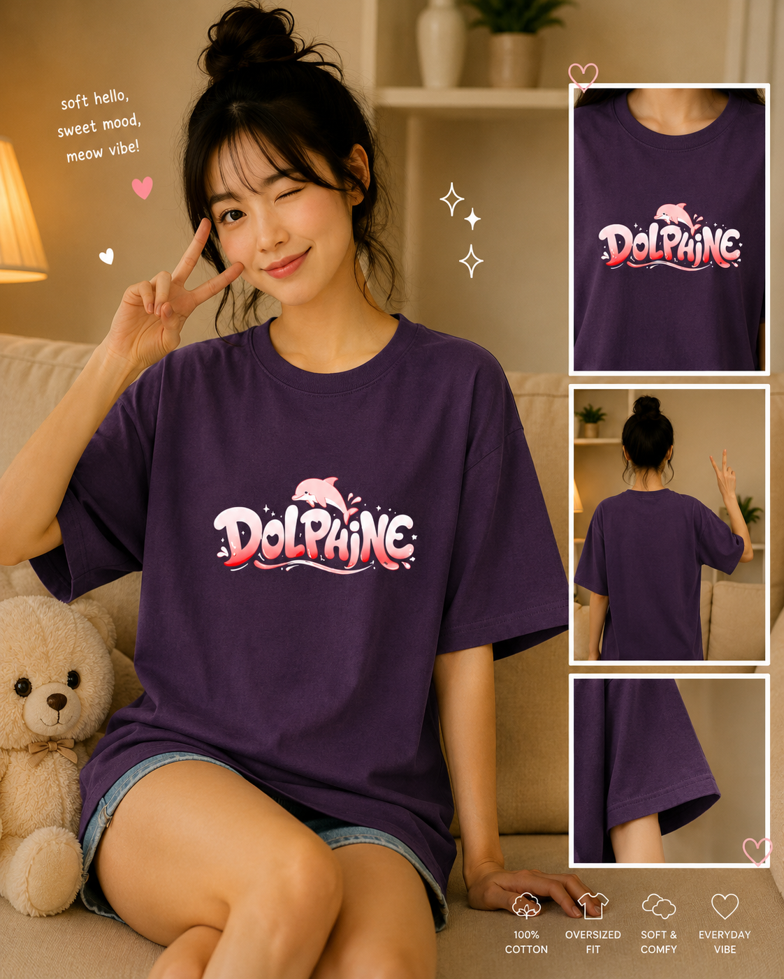 Dolphine Unisex Basic T-Shirt