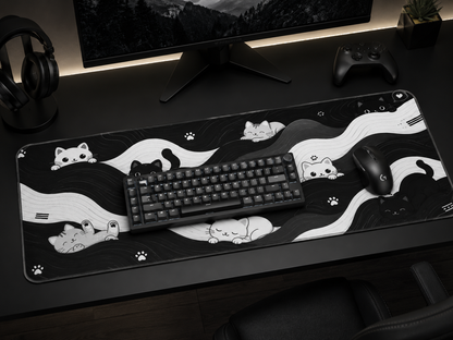Cat Black Theme Gaming Pad