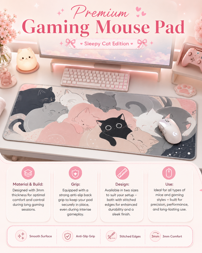 Cute Cats Gaming Pad